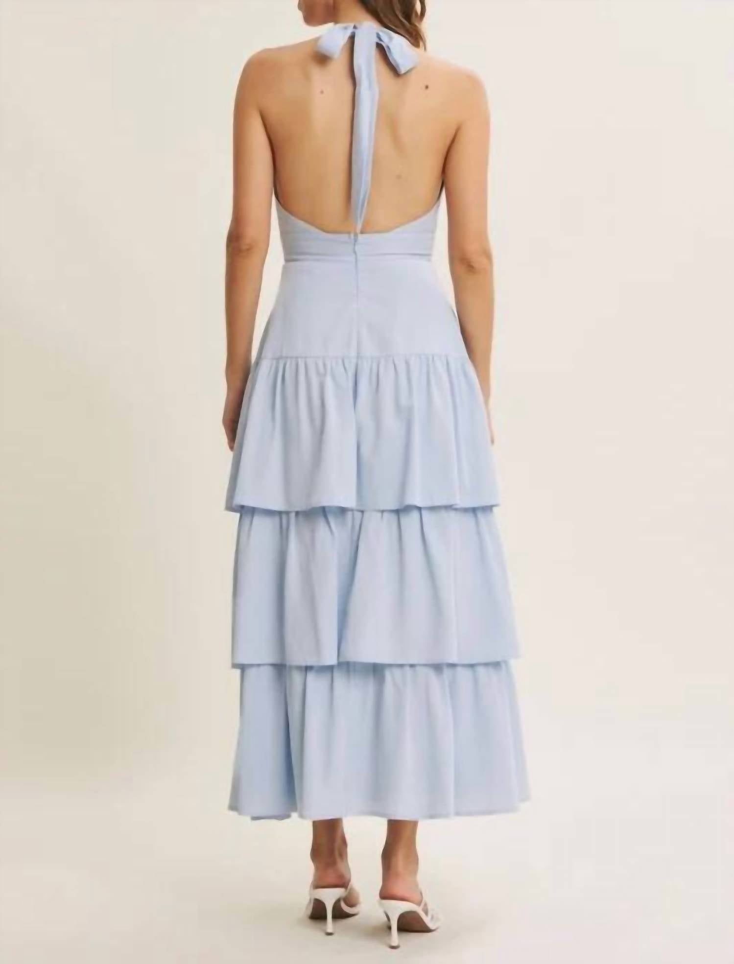 In February - Bridal Moment Cascade Tiered Ruffles Maxi Dress