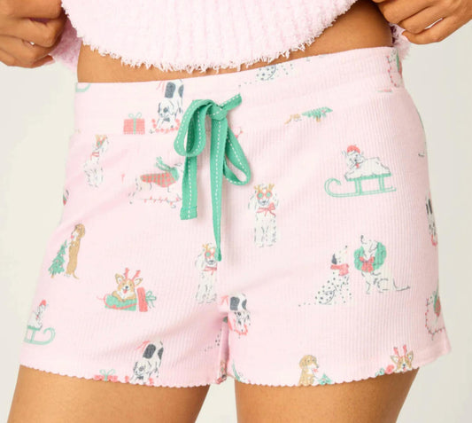 Pj Salvage - Peace And Pawlidays Dog Print Shorts