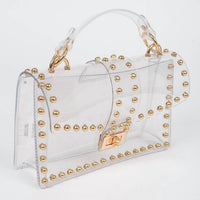 3Am By H&D Accessories - Women's Studded Clear Crossbody Bag