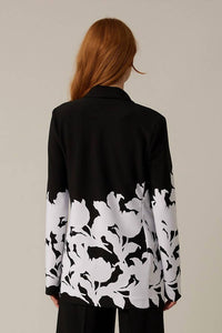 Joseph Ribkoff - Floral Border Long Sleeve Blazer