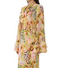 Afrm - Aldora Ruffle Long Sleeve Top