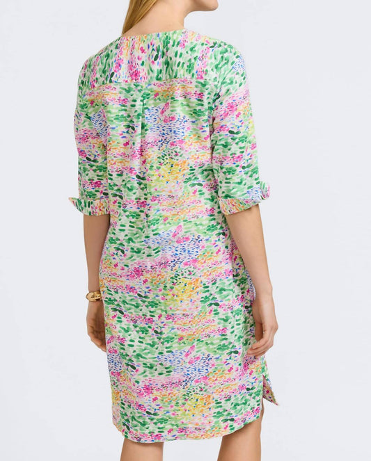 Foxcroft - Vena Linen Three Quarter Sleeve Dress