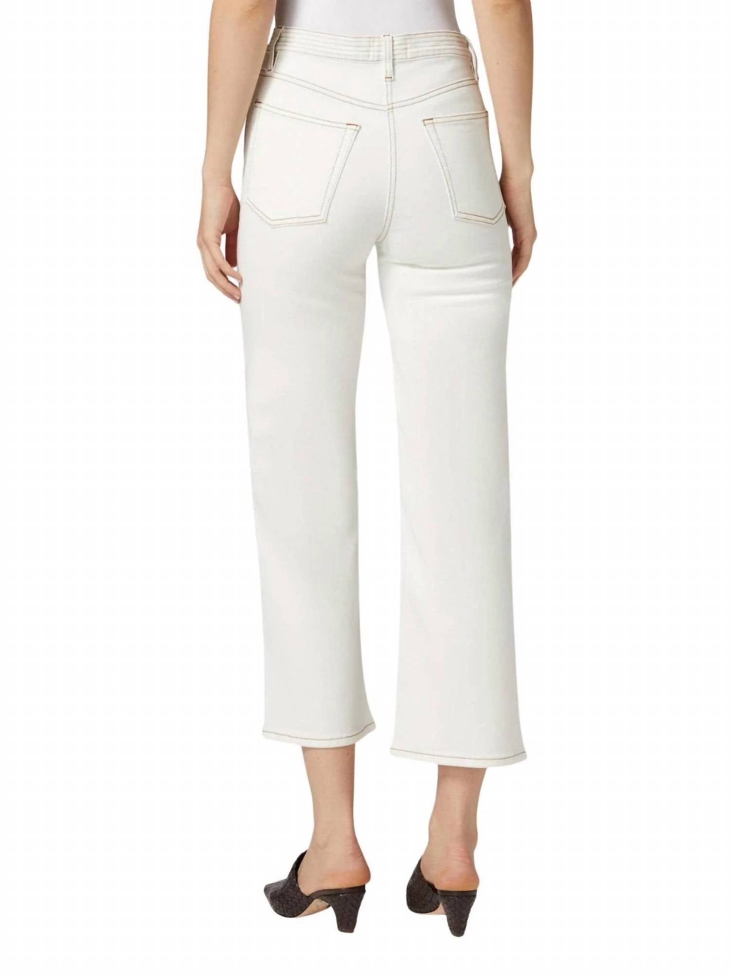 FRAME Trapunto Straight Jeans in au natural clean 1 - women's jeans - alternate view