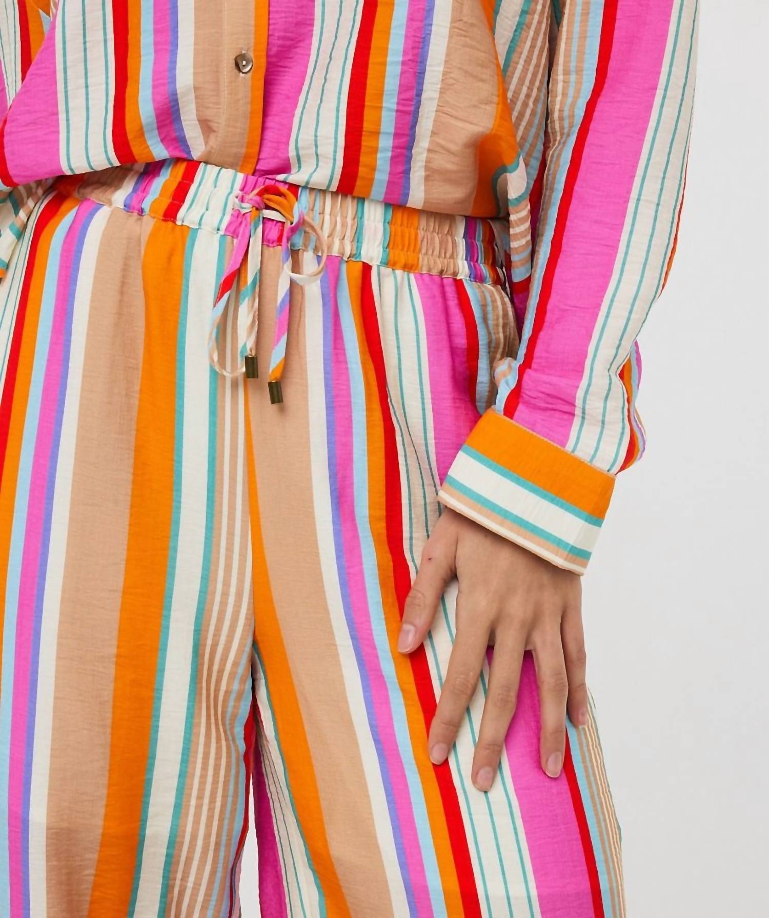 Esqualo - Striped Wide Trousers
