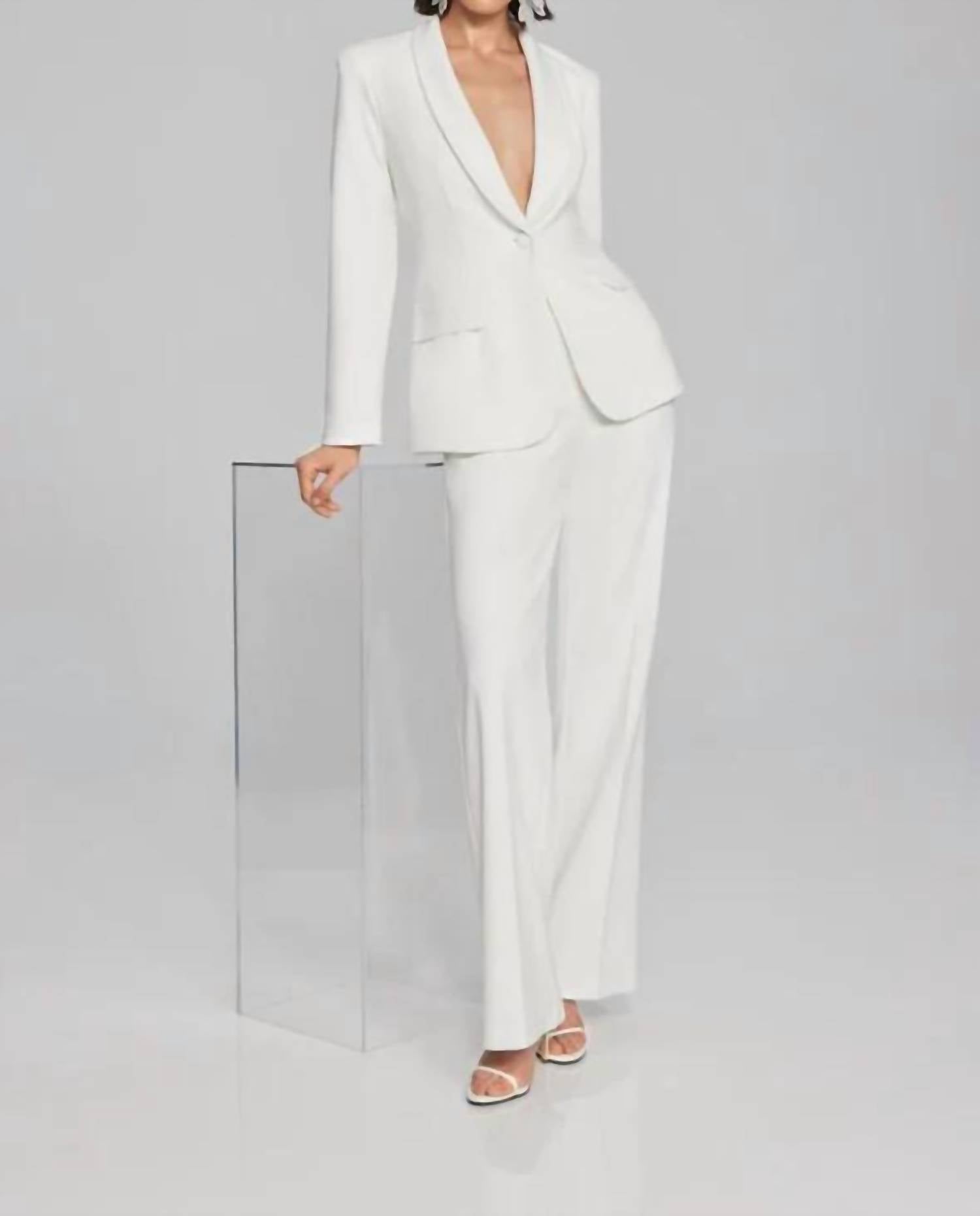 Joseph Ribkoff - Solid Crepe Knit Wide-leg Pants