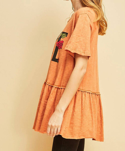 Entro - Love Graphic Peplum Top