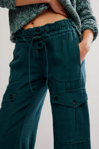Free People Park Ave Pants in sea moss - women's pants - alternate view