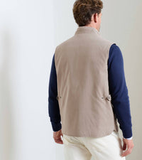 PETER MILLAR Bleecker Vest in biscotti - men's jacket - alternate view