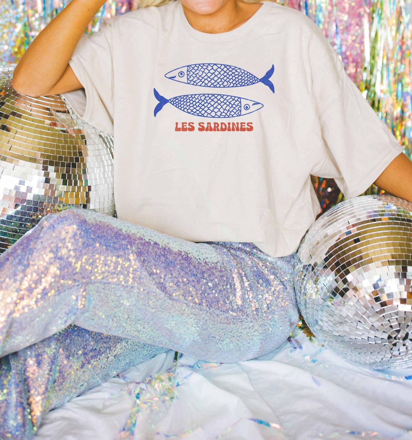 Good American - Good Day Street Les Sardines Oversized Tee