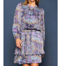 Skies Are Blue - Women's Long Sleeve Printed Mini Dress