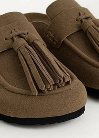 SHU SHOP Women's Ariana Moccasin in taupe suede - women's shoe - view 5
