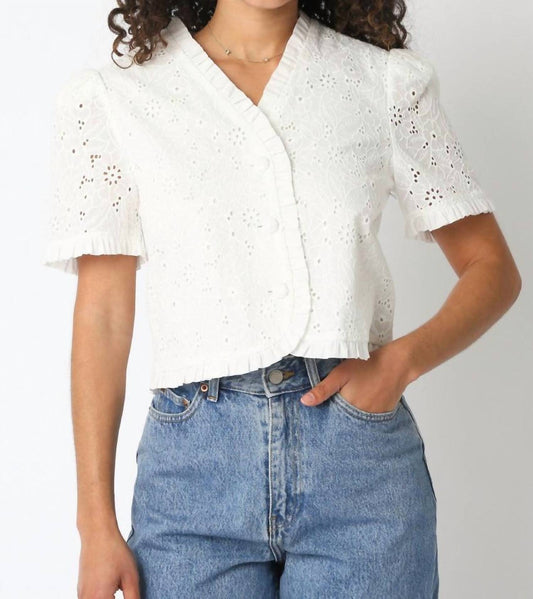 Olivaceous - Eyelet Bessy Ref Top