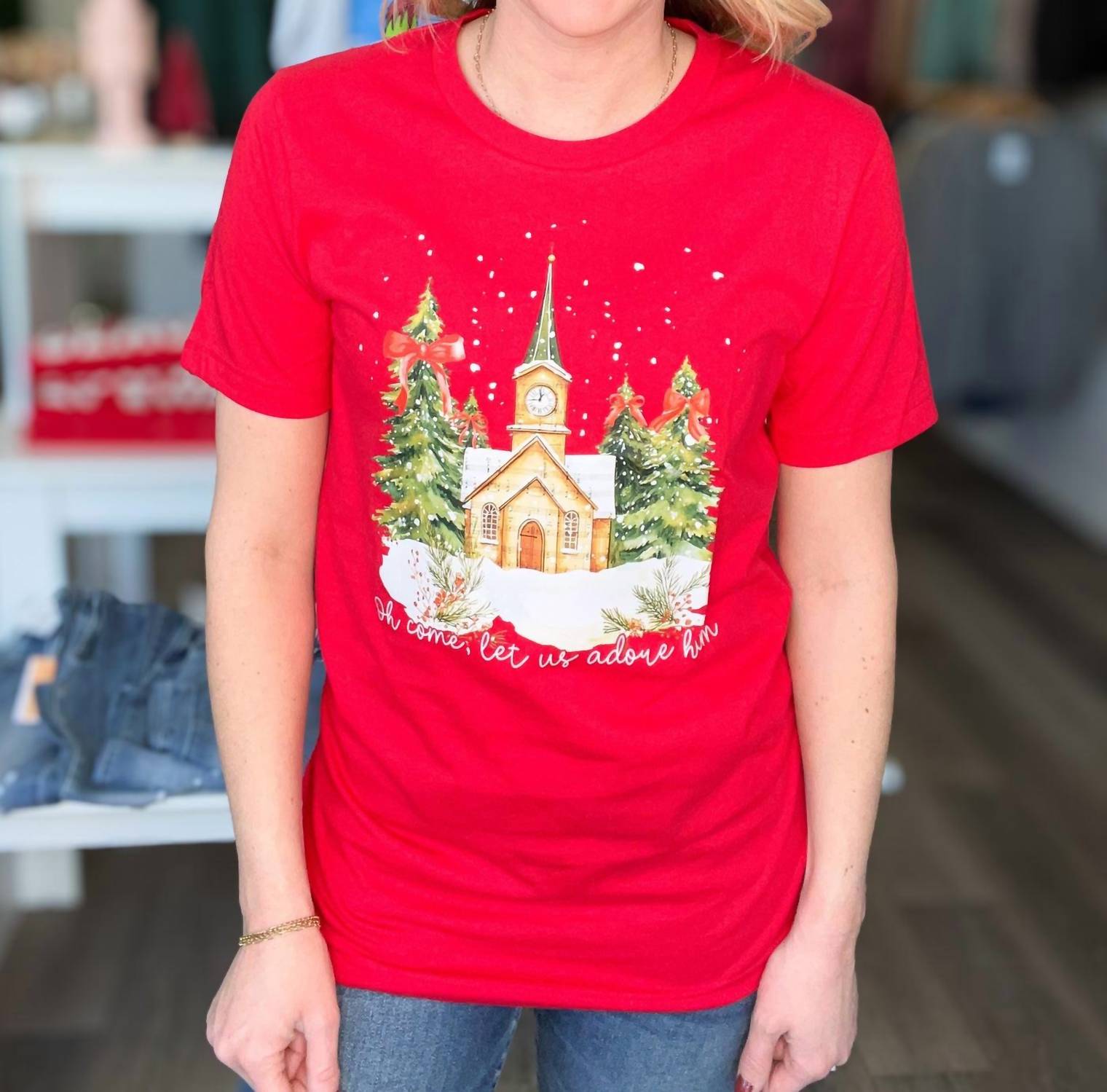 Bella + Canvas - O Come Let Us Adore Him Tee