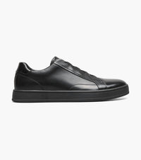 Florsheim Men's Monopoli Elastic Lace To Toe Sneaker in black - men's sneaker - detail view