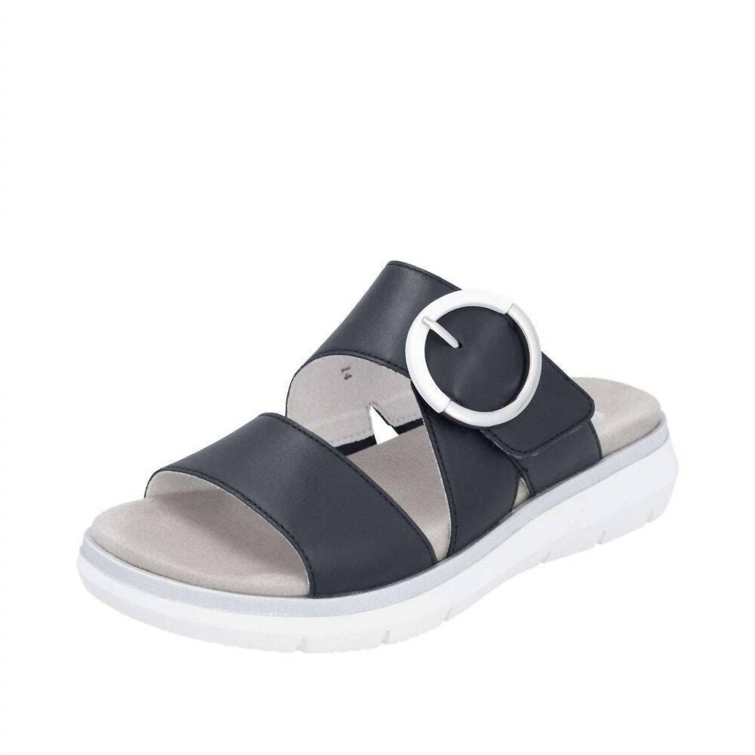 Remonte Women's D2k51-14 Flat Sandal in navy - women's sandal - alternate view