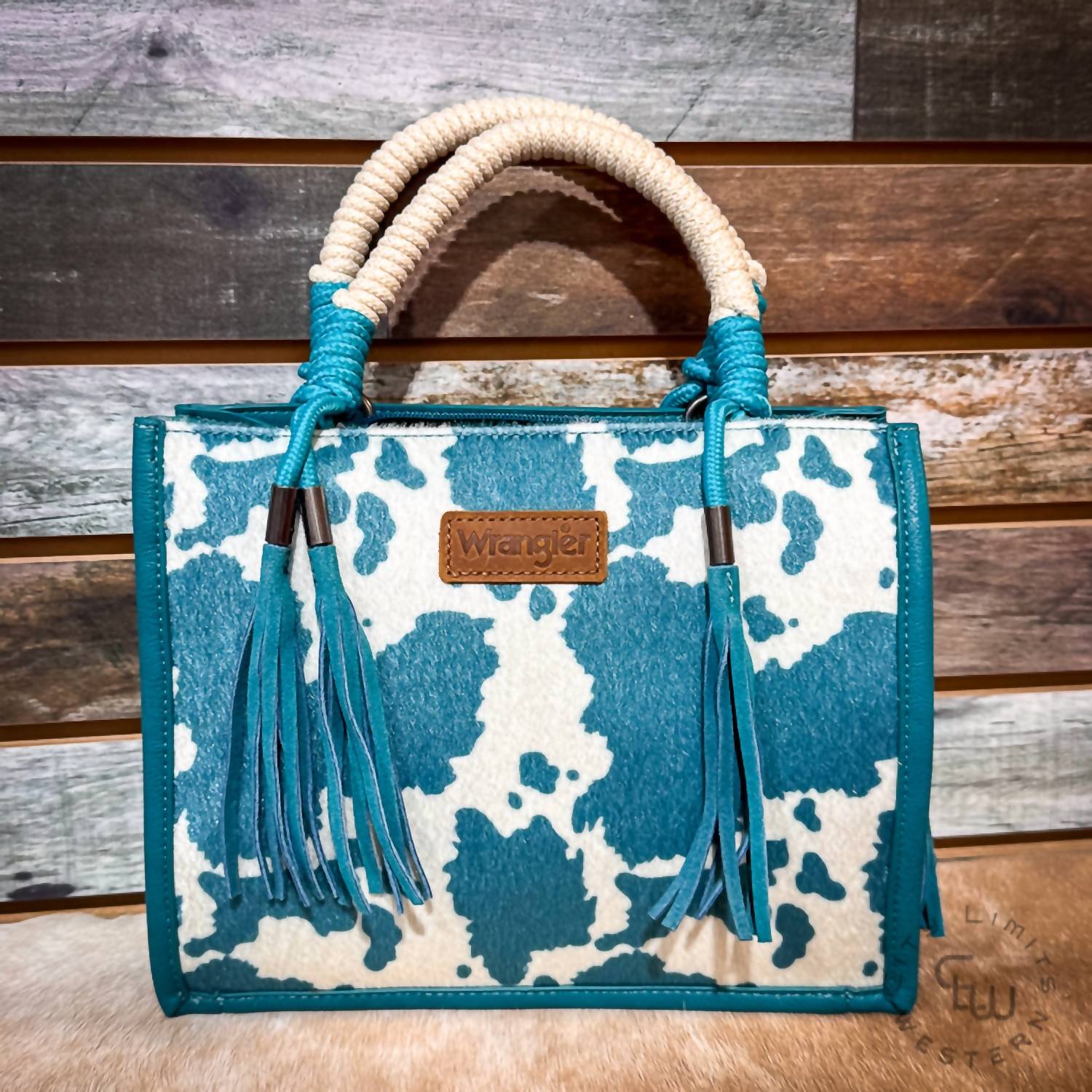 Wrangler - Women's Cow Print Tote Crossbody Bag