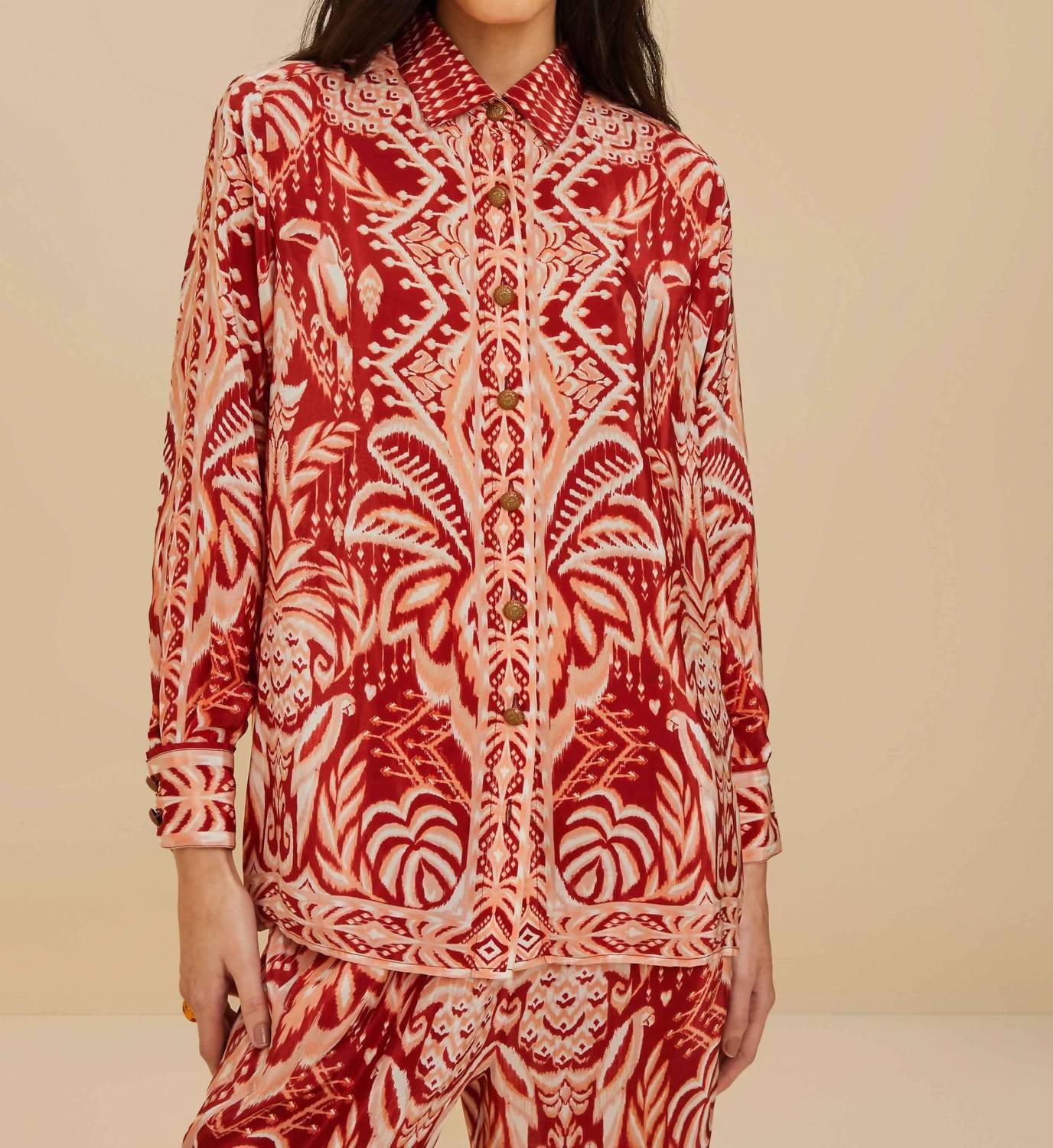 Farm Rio - Tropical Tapestry Pajama Shirt