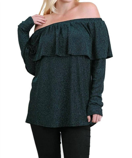 Umgee - Metallic Ruffled Tunic