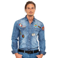 Eight X - Happy Days Patched Denim Shirt