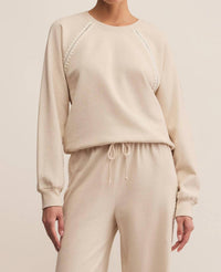 Z Supply Allie All Around Sweatshirt in natural - women's top