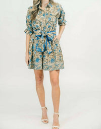 Clara the Label Autumn Dress in birchwood - women's dress - detail view