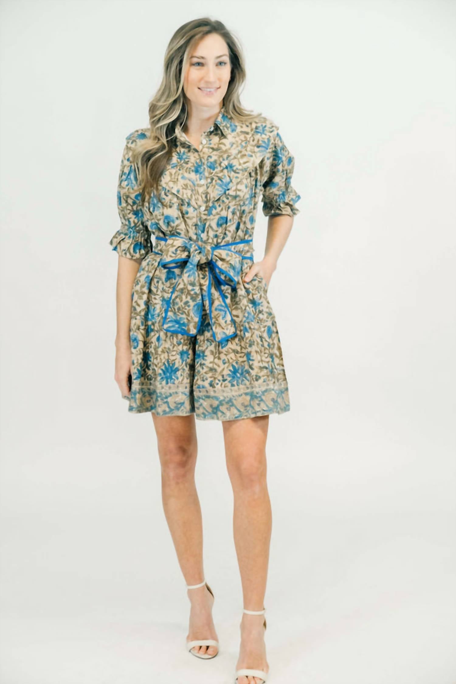 Clara the Label Autumn Dress in birchwood - women's dress - alternate view