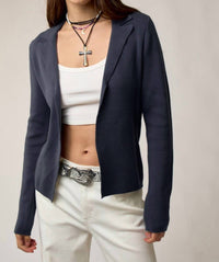 Lalavon - Classic Blazer Style Cardigan