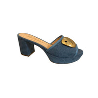 Rupert Sanderson - Merapi Denim Gold Chrome
