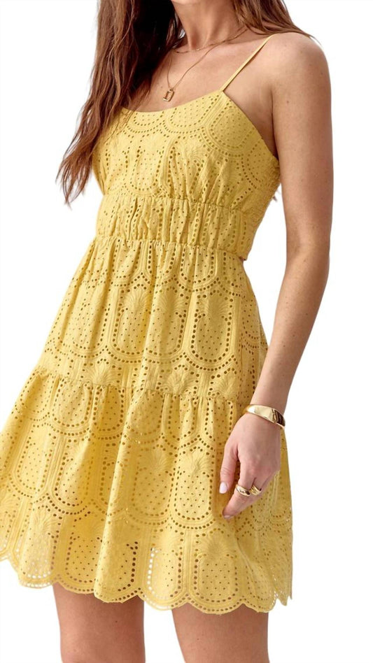 Greylin - LLANA EYELET PINEAPPLE MINI DRESS