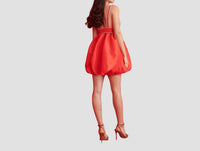 CELiA B Selene Bubble Short Dress in red - women's dress - detail view