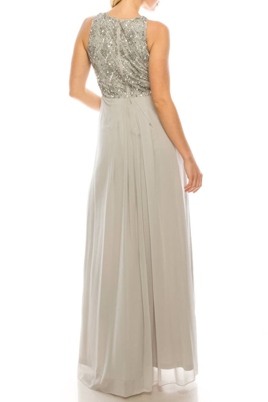 Aidan Mattox - Sleeveless Sequined Evening Dress