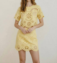 Lena - Eyelet Embroidery Mini Skirt