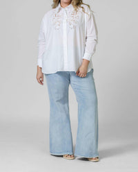 Tanya Taylor - Calandra Button Down Embroidered Top