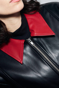 Fashion Brand Company - Plant Leather Cropped Jacket