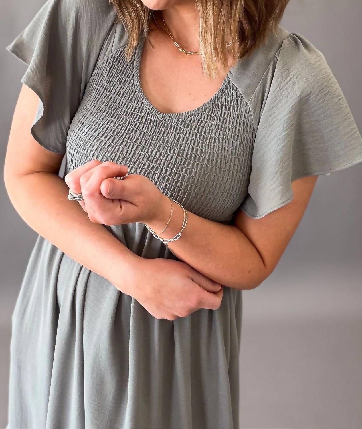 Mikarose - Smocked Midi Dress