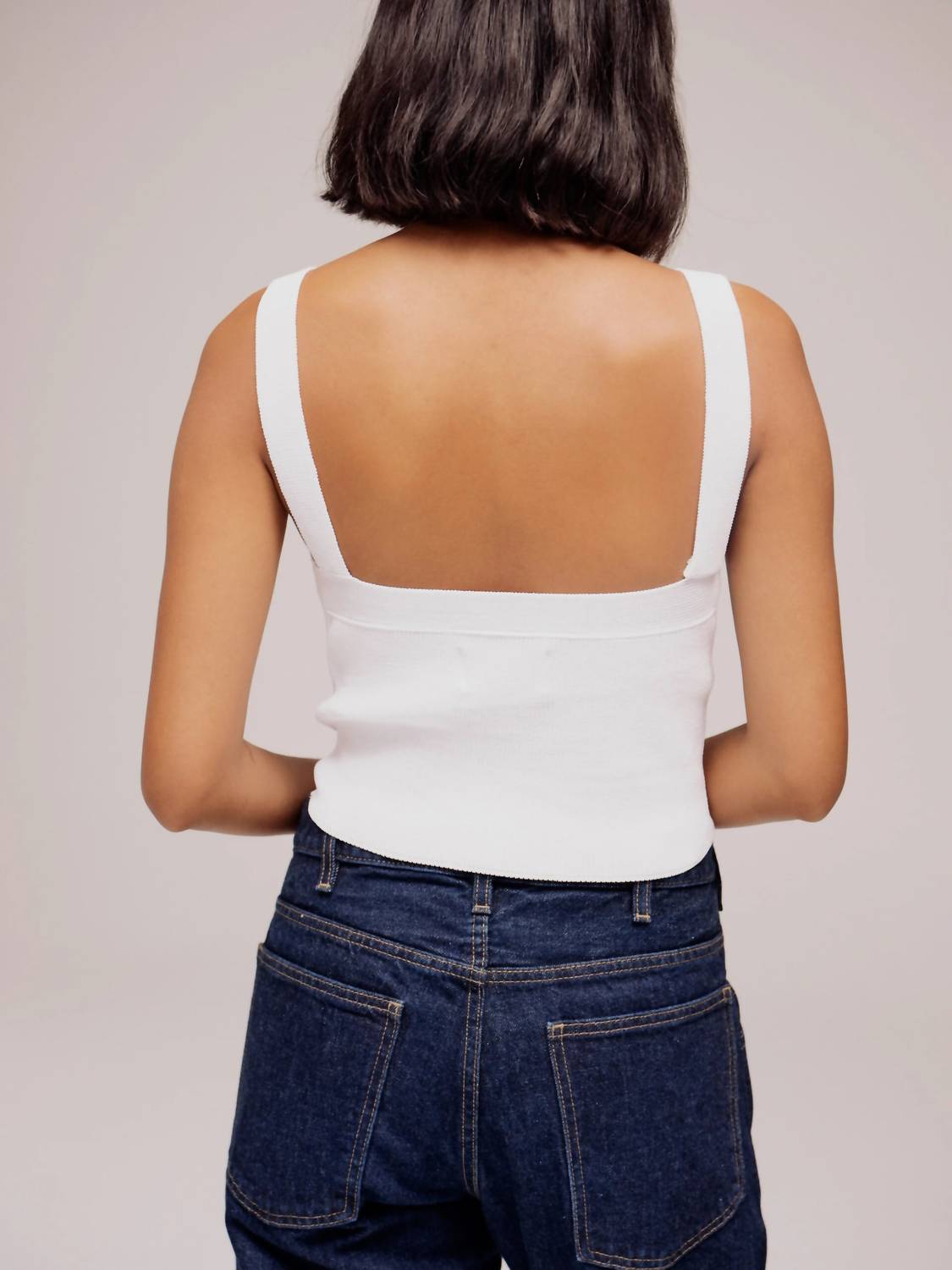 Mijeong Park - Strap Knit Cropped Top
