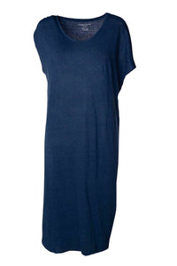 Majestic Filatures - Stretch Linen Boatneck Sheath Dress