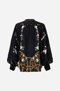 Camilla Blouson Sleeve Blouse in ottoman elegance - women's blouse - view 5
