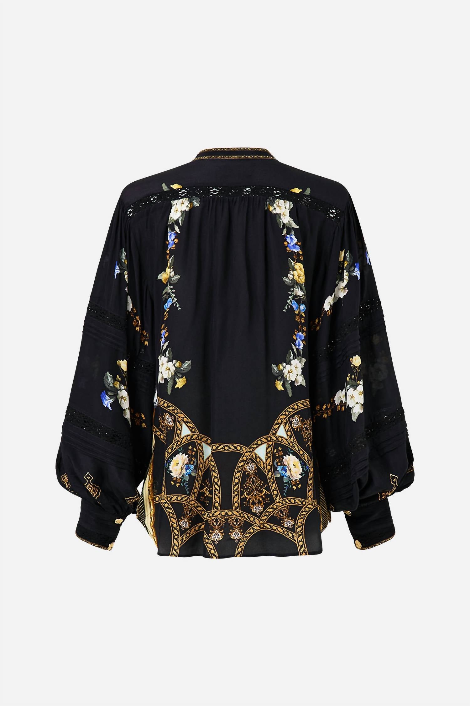 Camilla Blouson Sleeve Blouse in ottoman elegance - women's blouse - view 5