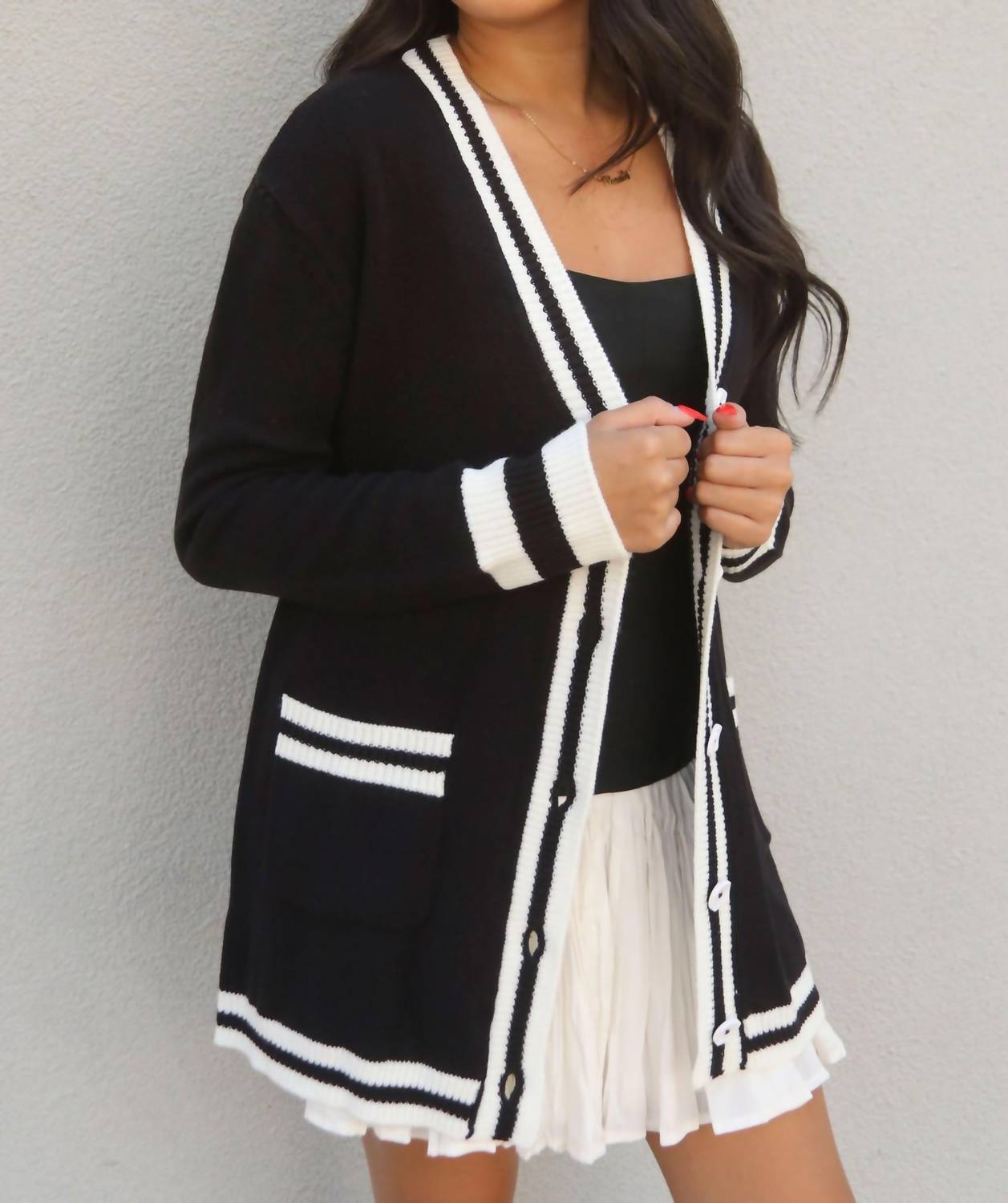 Show Me Your Mumu - Lambert Varsity Stripe Knit Cardigan