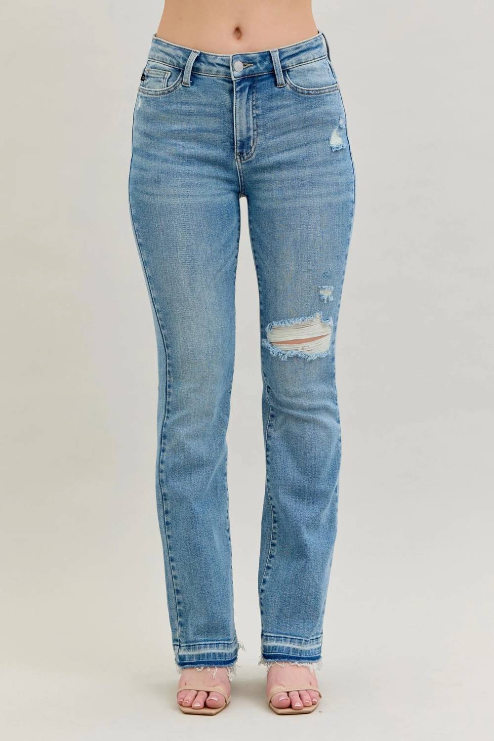 Judy Blue - Destroy And Released Hem Bootcut Jeans