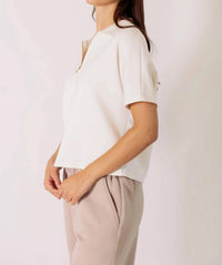 P.Cill - Millie Short Sleeve Zip Top