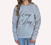 The Minted Olive - Lazy Day Graphic Crewneck Sweatshirt