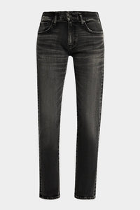 Moussy Fairfield Slim Straight Jeans in black - women's jeans - detail view