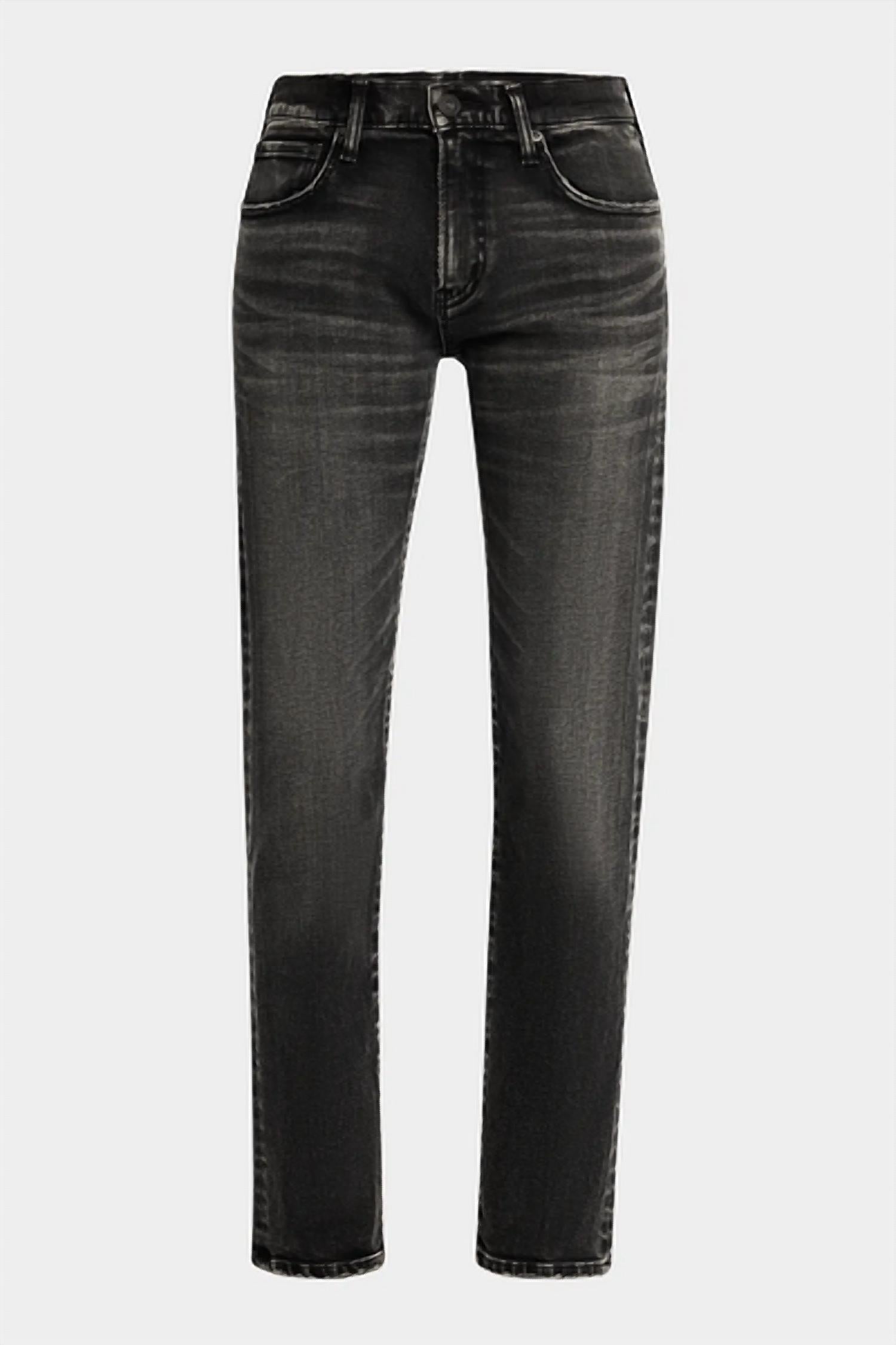 Moussy Fairfield Slim Straight Jeans in black - women's jeans - detail view