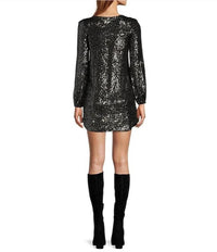 Steve Madden - Delorean Long Sleeve Sequin Dress