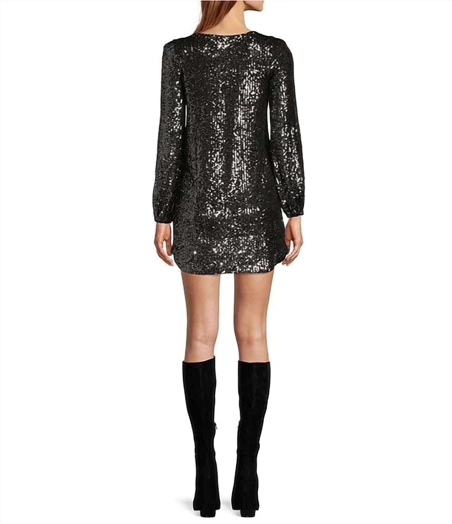 Steve Madden - Delorean Long Sleeve Sequin Dress