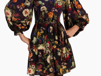 Alice + Olivia - Antonette Long Sleeve Button Front Mini Dress
