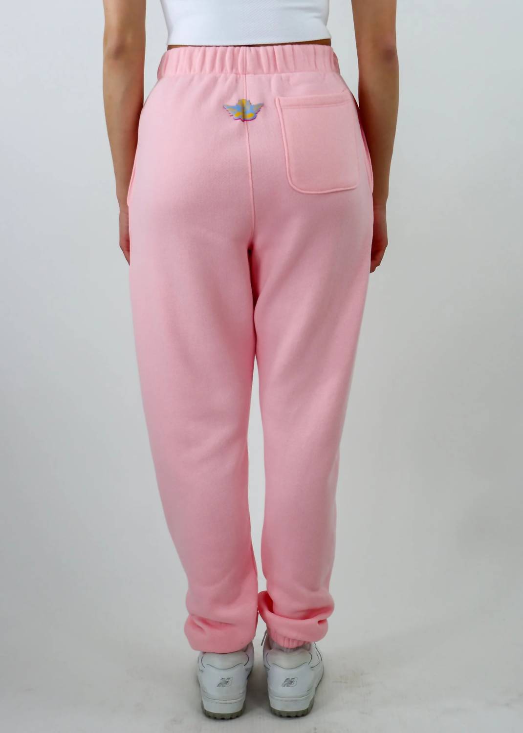BOYS LIE Better Half Mac Slim Sweatpant in pink - men's pants - detail view