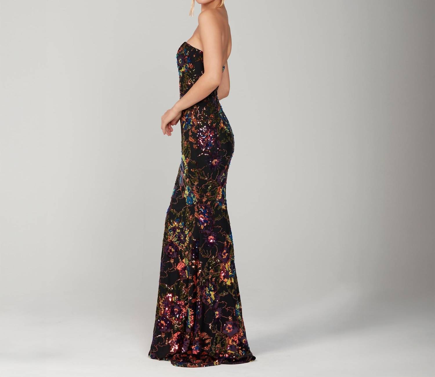Helsi - Helen Strapless Sequin Mermaid Maxi Dress
